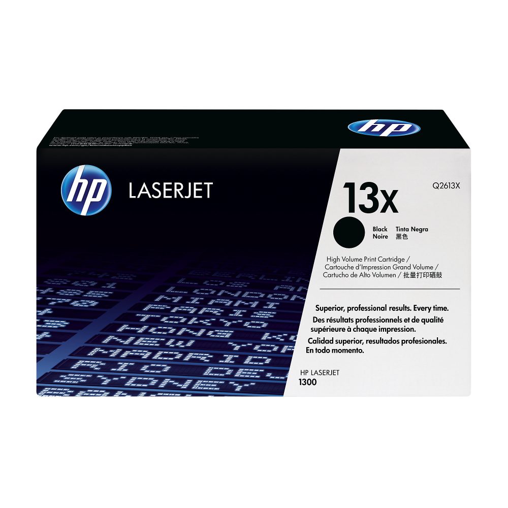 HP 13X Schwarz Original LaserJet Tonerkartusche mit hoher Reichweite