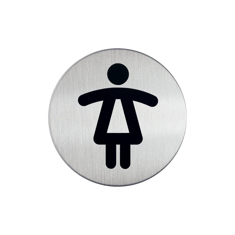 DURABLE Toilettenschild Damen Edelstahl 8,3 x 8,3 cm
