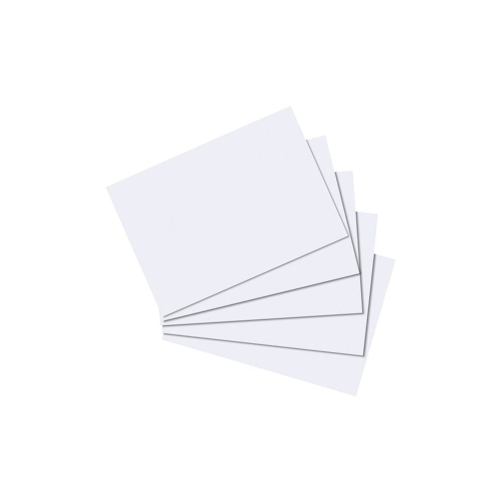 herlitz Karteikarten DIN A7 Blanko 100 Karten Weiß 10,5 x 7,4 cm 100 Stück