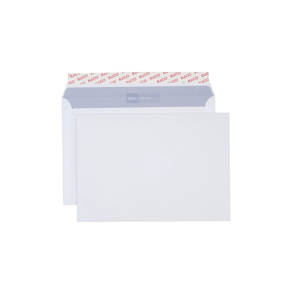 Elco Classic Briefumschläge Ohne Fenster C5 229 (B) x 162 (H) mm Abziehstreifen Weiss 100 g/m² 500 Stück