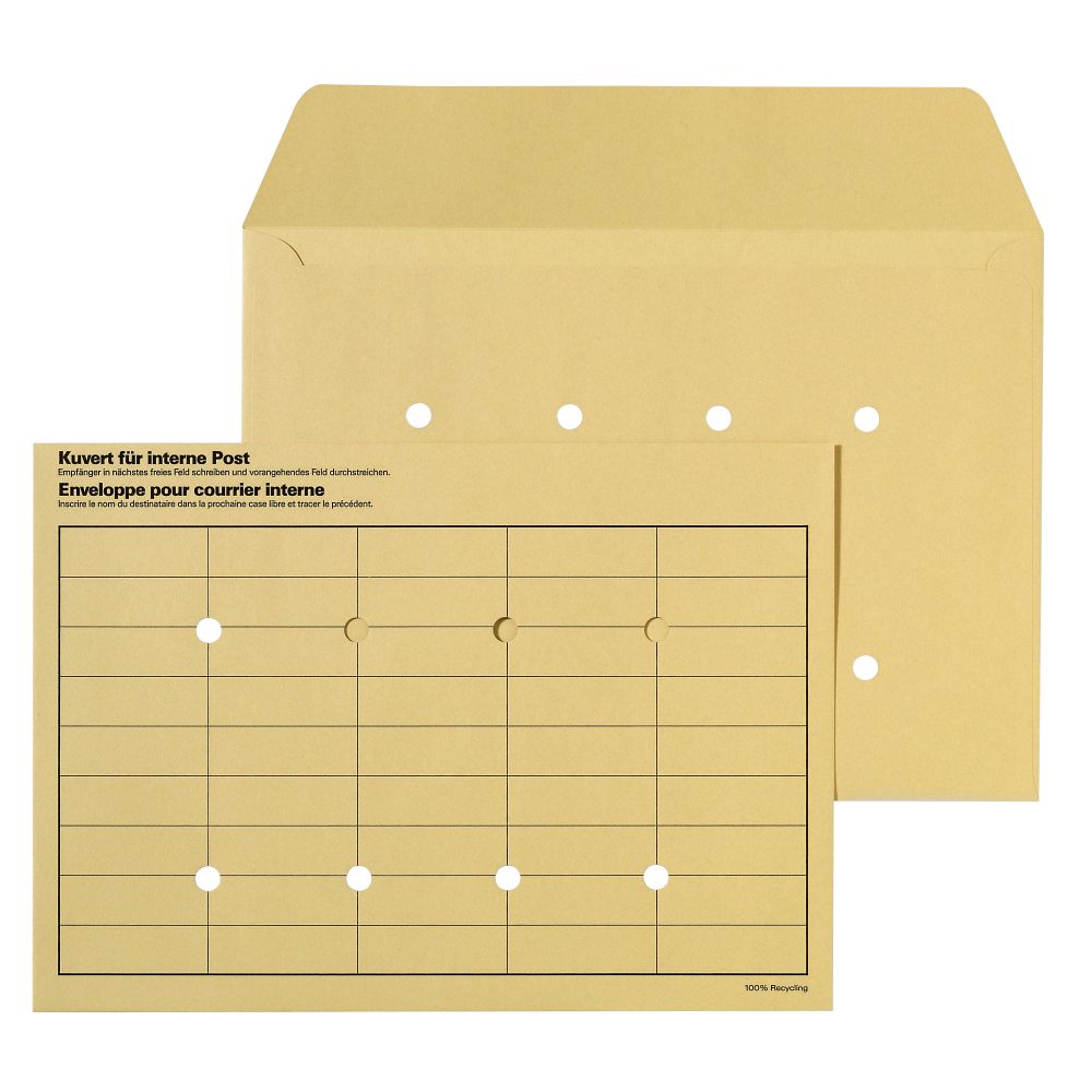 Elco Hausposttaschen Ohne Fenster C4 324 (B) x 229 (H) mm Abziehstreifen Braun 120 g/m² 250 Stück