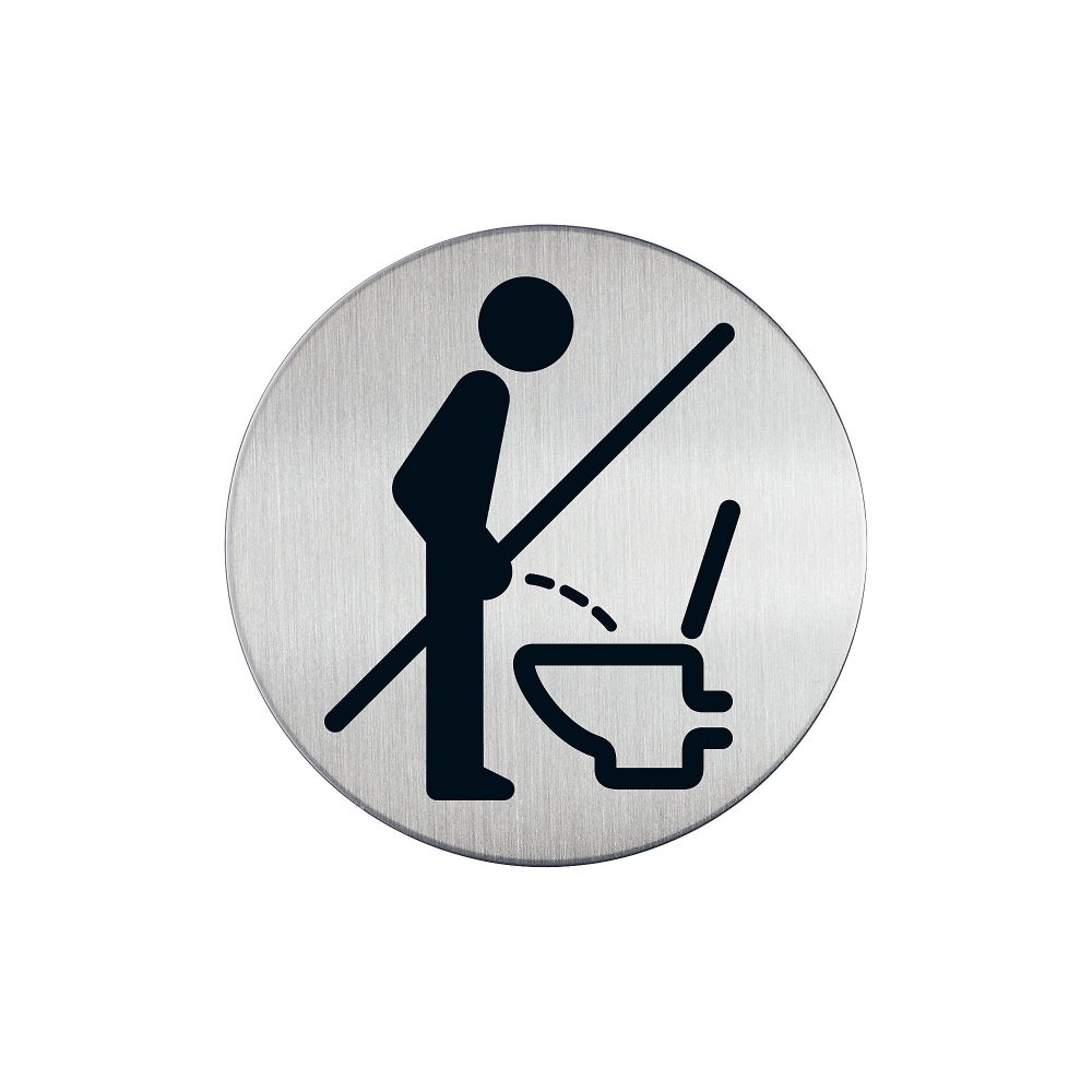 DURABLE Toilettenschild Bitte setzen Edelstahl