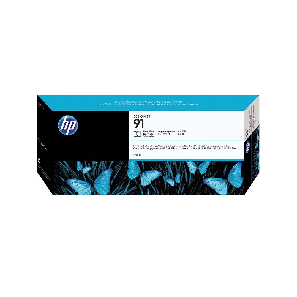 HP 91 Tintenpatrone fotoschwarz mit pigmentierter Tinte (775 ml)