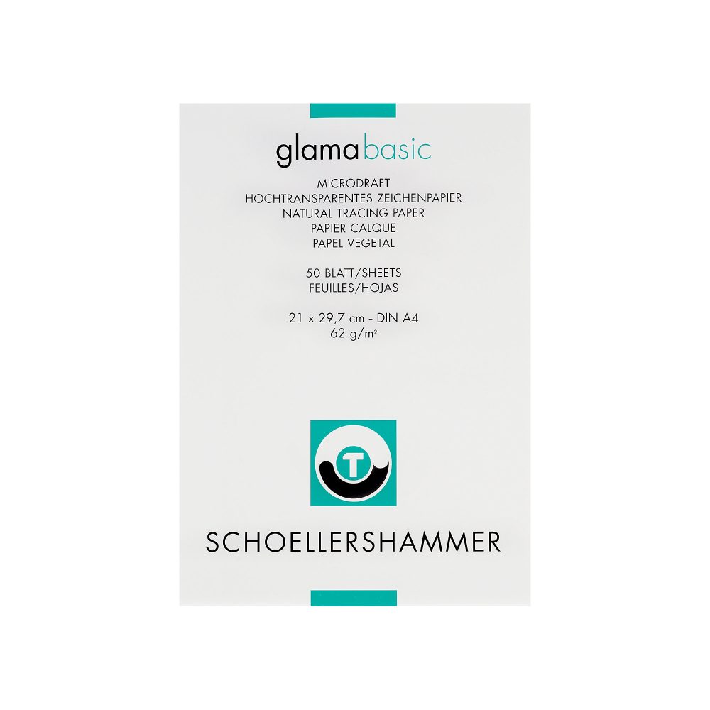 SCHOELLERSHAMMER Glama Basic 864 Skizzenblock DIN A4 62 g/m² 210 x 297 mm Transparent 50 Blatt