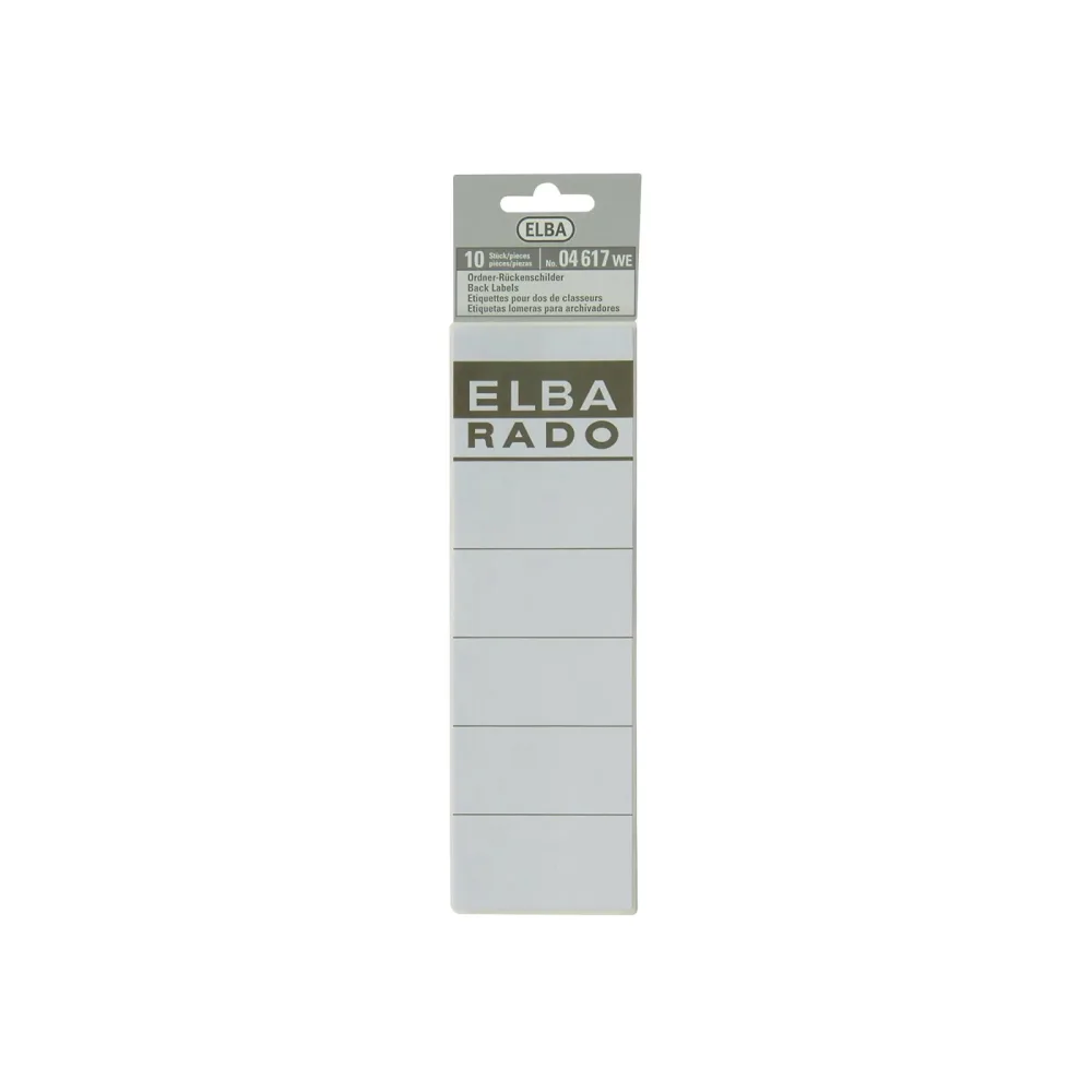 ELBA RADO Rückenschilder 59 x 190 mm Weiß 10 Stück