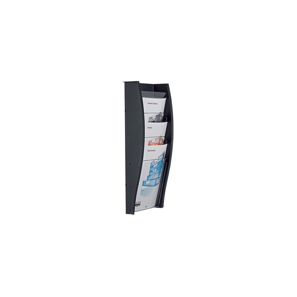 STYRO Wandprospekthalter A4 128-340.0292 anthrazit 4 F&auml;cher