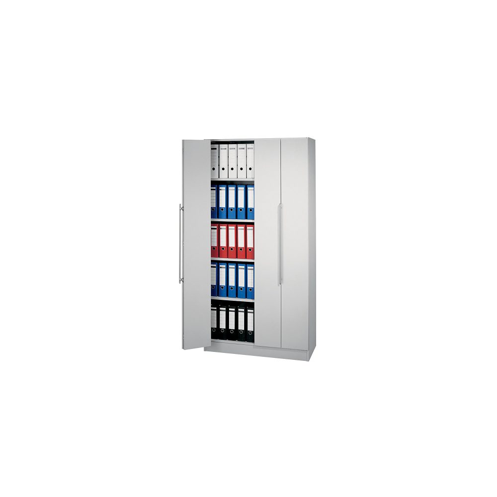 Hammerbacher Flügeltürenschrank SolidPlus Lichtgrau 1.000 x 420 x 2.004 mm