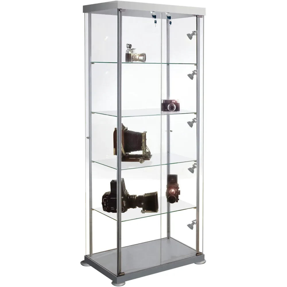 Kerkmann Vitrine Expoline Silber 850 x 425 x 1.800 mm
