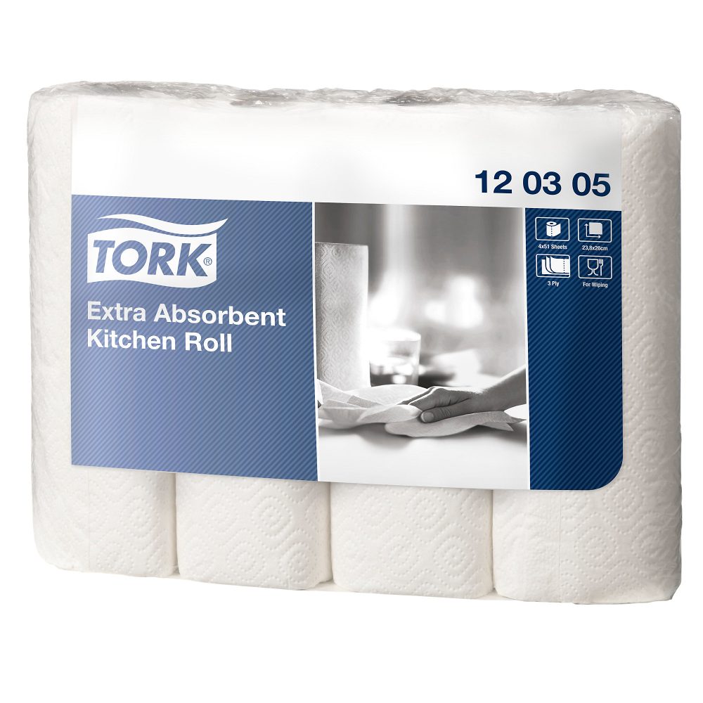 Tork Küchenrolle 3-lagig 4 Rollen à 51 Blatt