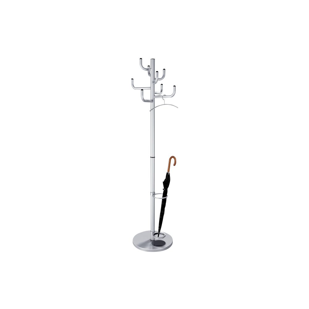 Kerkmann Garderobenständer 8 Haken Aluminium Silber