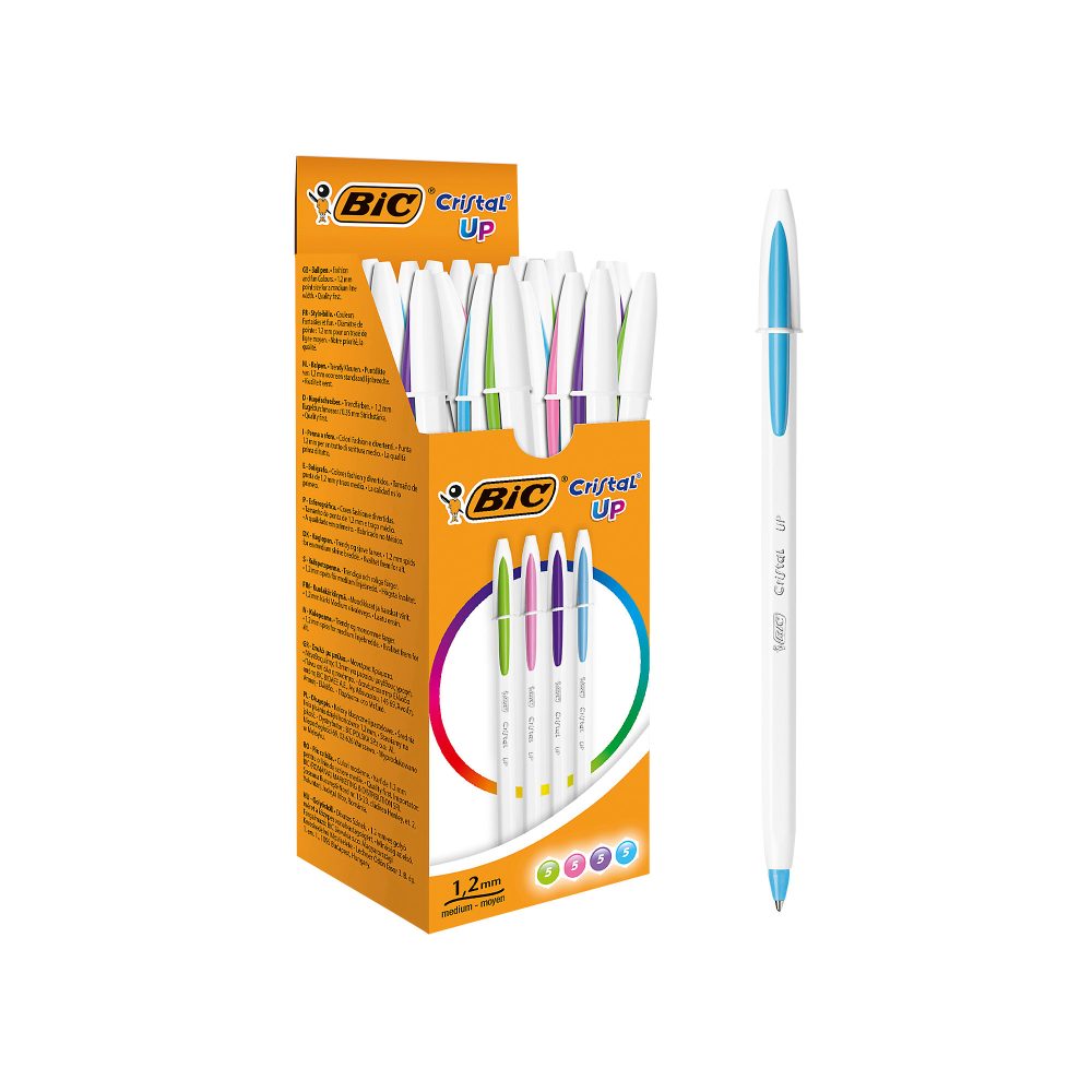 BIC Cristal Up Kugelschreiber Farbig sortiert Mittel 0,35 mm 20 Stück