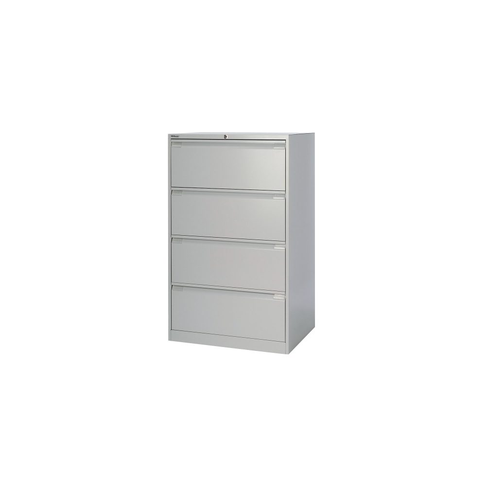 Bisley Hängeregistraturschrank 4 Schubladen Lichtgrau 800 x 622 x 1.321 mm