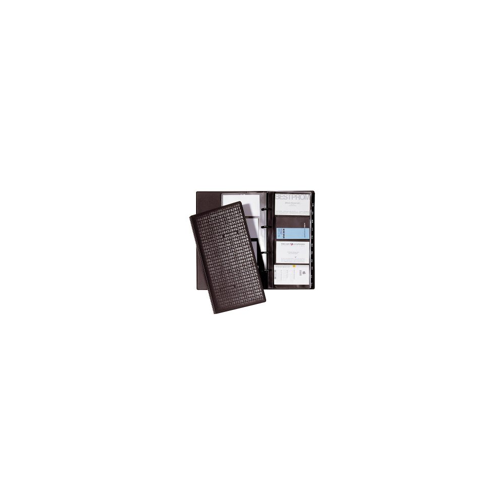 DURABLE Visitenkartenbuch Visifix Centium DIN A4 200 Karten Schwarz 14,5 x 4,5 x 25,5 cm