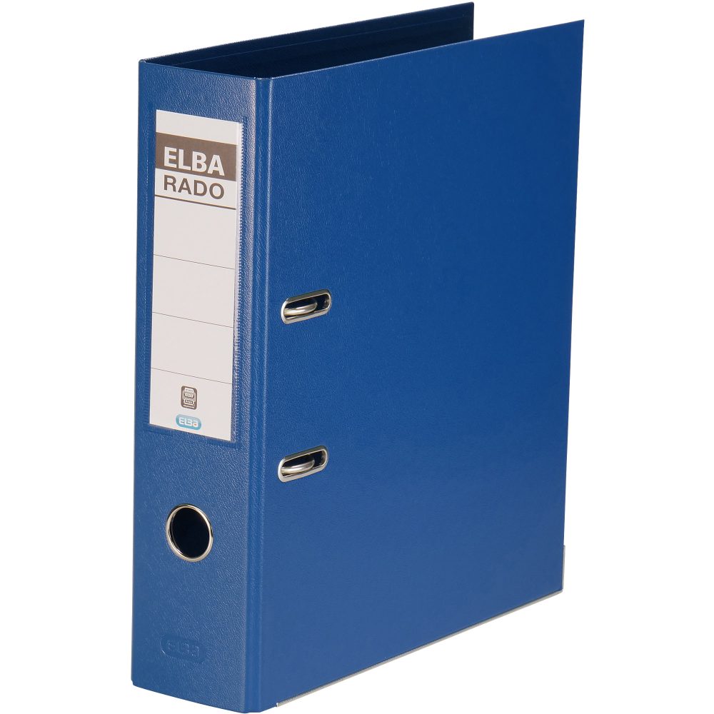 ELBA Rado Plast Ordner DIN A4 80 mm Blau 2 Ringe Rado Plast PVC (Polyvinylchlorid) Matt Hochformat