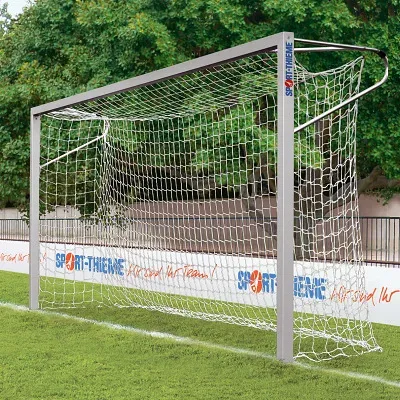 Sport-Thieme Jugend-Fussballtor in Bodenhülsen stehend, Quadratprofil, Verschraubte Eckverbindungen