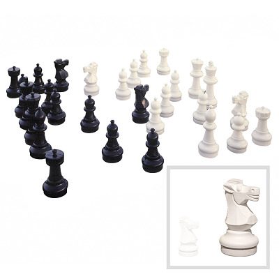 Schachfiguren - Set Rolly Toys H 64 cm Schwarz/Weiss Kunststoff - Outdoorspiele