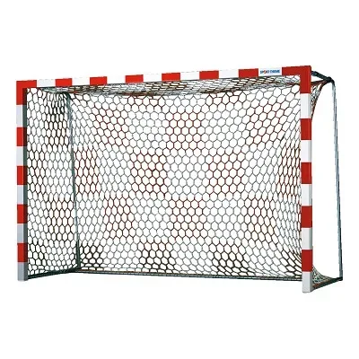 Handballtornetz 80/100 cm, Weiss-Rot