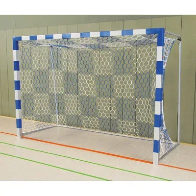 Sport-Thieme Handballtor frei stehend, 3x2 m, Blau-Silber, Verschraubte Eckverbindungen