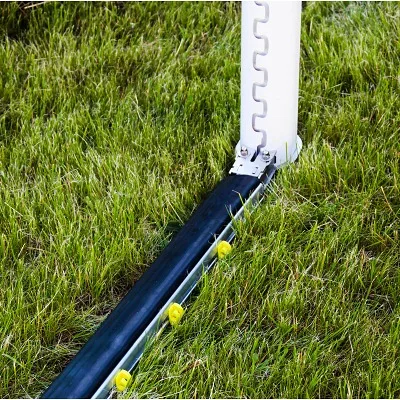 Bodenrahmen für Grossfeld-Fussballtor mit PlayersProtect, Netztiefe 2,0 m