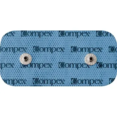 Compex Elektrodenpad-Set für Muskelstimulationsgerät, 5x10 cm, 2 Stück, 2 Anschlüsse
