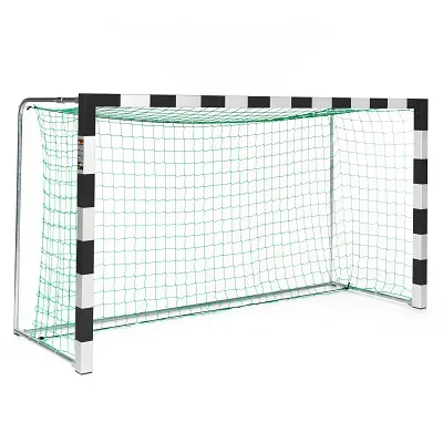 Sport-Thieme Handballtor frei stehend, 3x1,60 m, Schwarz-Silber, Alu-Gussformteil-Eckverbindung