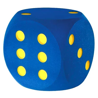 Volley Schaumstoffwürfel, Blau, 50 cm