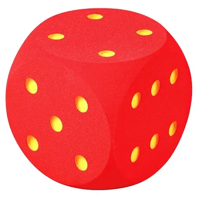 Volley Schaumstoffwürfel, Rot, 50 cm