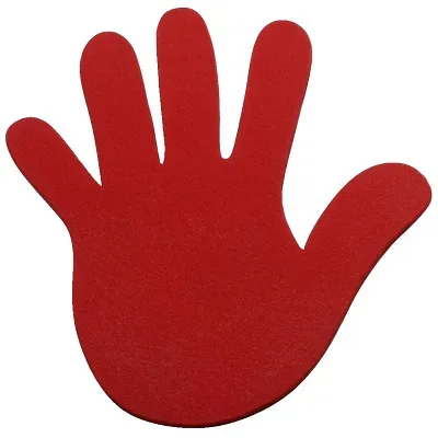 Sport-Thieme Bodenmarkierung, Rot, Hand, 18 cm