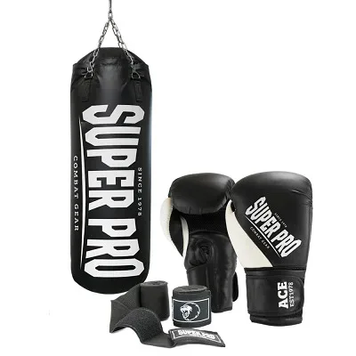 adidas Super Pro Combat Gear Water Air Boxsack Set Schwarz, Herren, Größe: ONE SIZE
