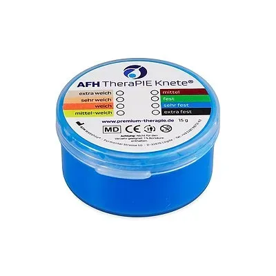 AFH Webshop Therapieknete, Blau, sehr fest, 5x5x2 cm, 15 g