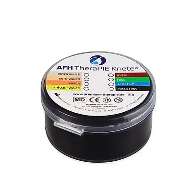 AFH Webshop Therapieknete, Schwarz, extra fest, 5x5x2 cm, 15 g