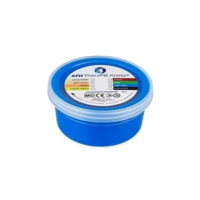 AFH Webshop Therapieknete, Blau, sehr fest, 8,5x8,5x4 cm, 85 g