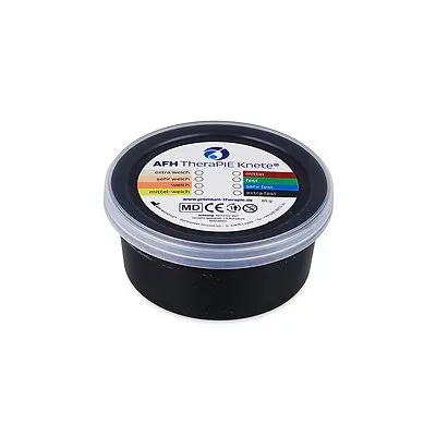 AFH Webshop Therapieknete, Schwarz, extra fest, 8,5x8,5x4 cm, 85 g