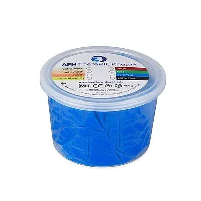 AFH Webshop Therapieknete, Blau, sehr fest, 12x12x8 cm, 454 g