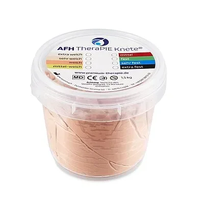 AFH Webshop Therapieknete, Hellbeige, sehr weich, 16x16x14 cm, 1,5 kg