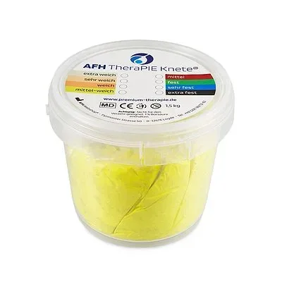 AFH Webshop Therapieknete, Gelb, mittel-weich, 16x16x14 cm, 1,5 kg