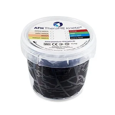AFH Webshop Therapieknete, Schwarz, extra fest, 16x16x14 cm, 1,5 kg