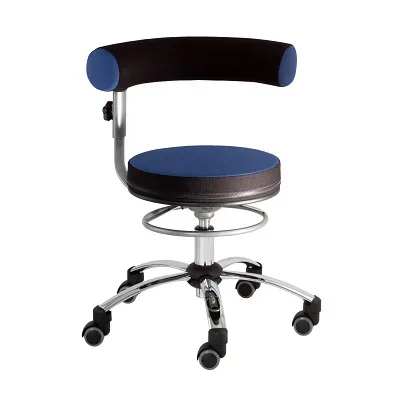 Sanus Gesundheitsstuhl Drehstuhl, Blau-Schwarz, Stoffbezug, Höhenverstellbar 52?72 cm