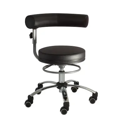 Sanus Gesundheitsstuhl Drehstuhl, Kunstlederbezug, Schwarz-Schwarz, Höhenverstellbar 46?54 cm