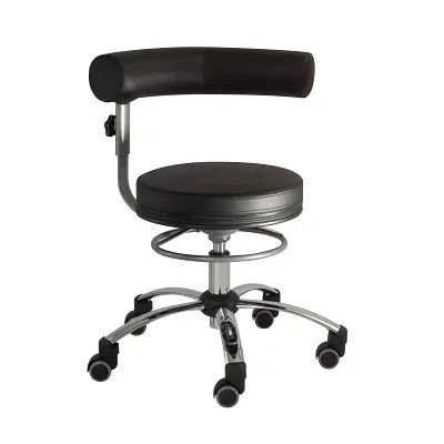 Sanus Gesundheitsstuhl Drehstuhl, Kunstlederbezug, Schwarz-Schwarz, Höhenverstellbar 52?72 cm