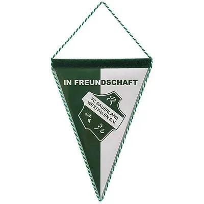 Wimpel 3-eckig, 29x20 cm mit Kordelumrandung