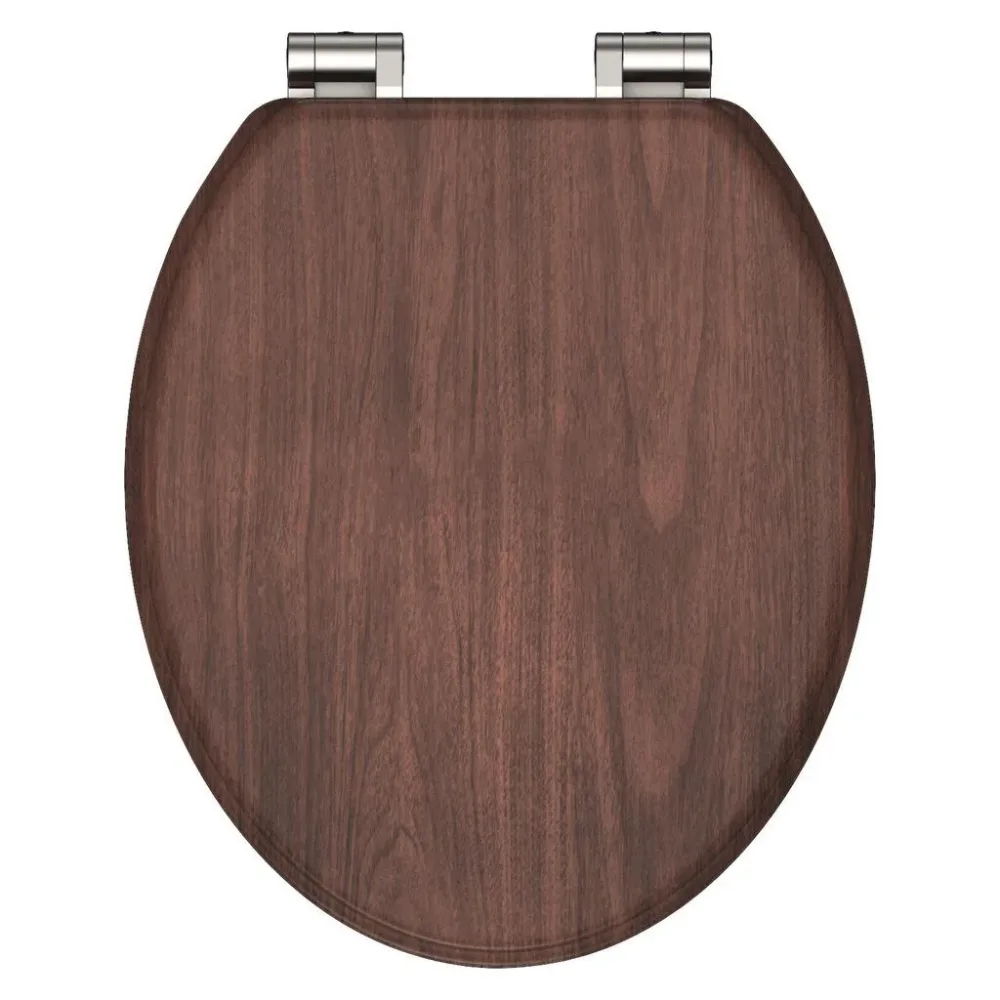 Wc-sitz Dark Wood Mit Absenkautomatik 37,5/2,2/43,5 cm 