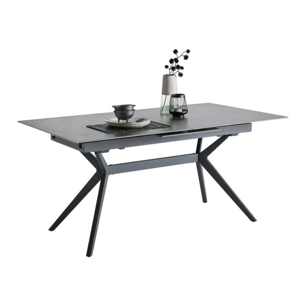 Ausziehtisch Verona In Anthrazit/schwarz Metall, Keramik 160-205/91/76 cm 
