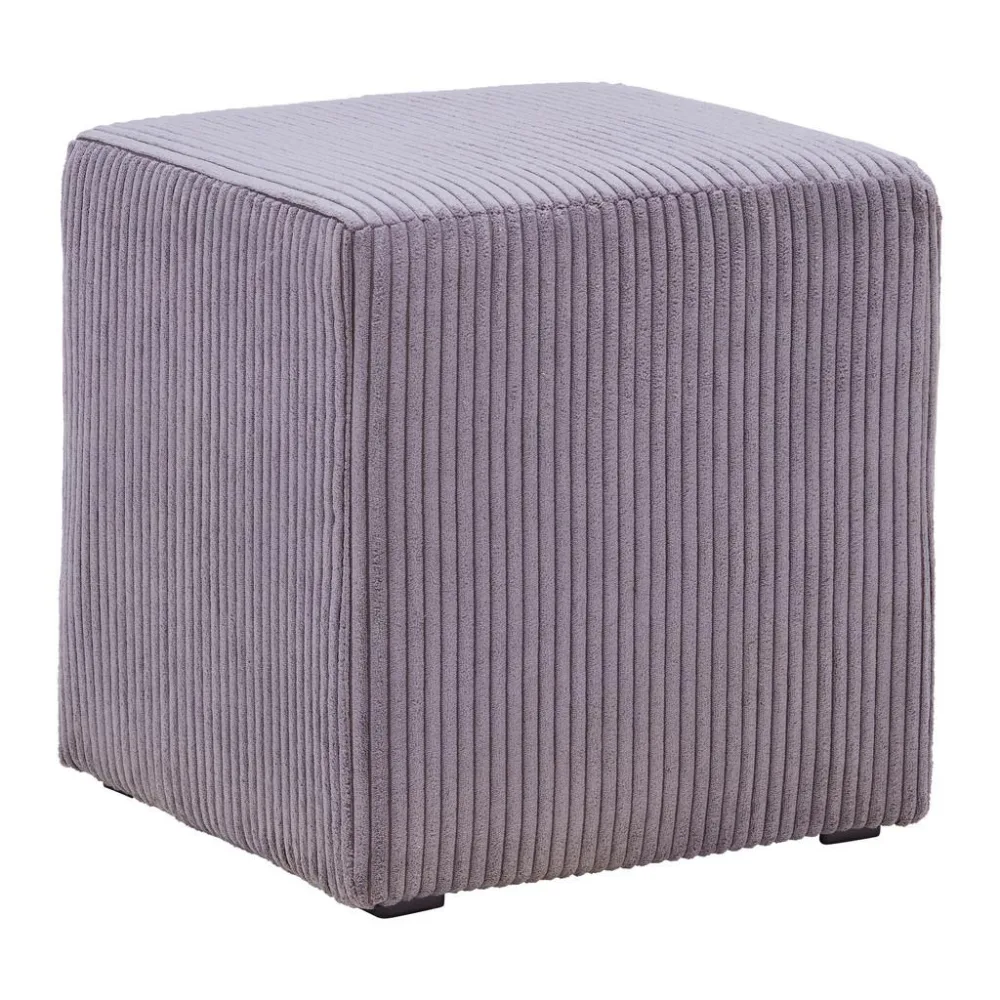 Hocker Bali Cord -Based- Dunkelgrau Textil 
