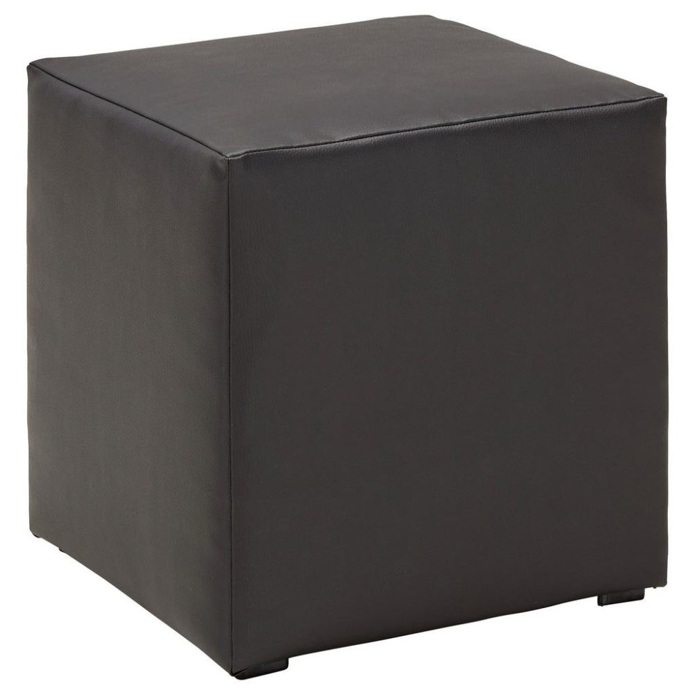Hocker Schwarz Schwarz Textil 