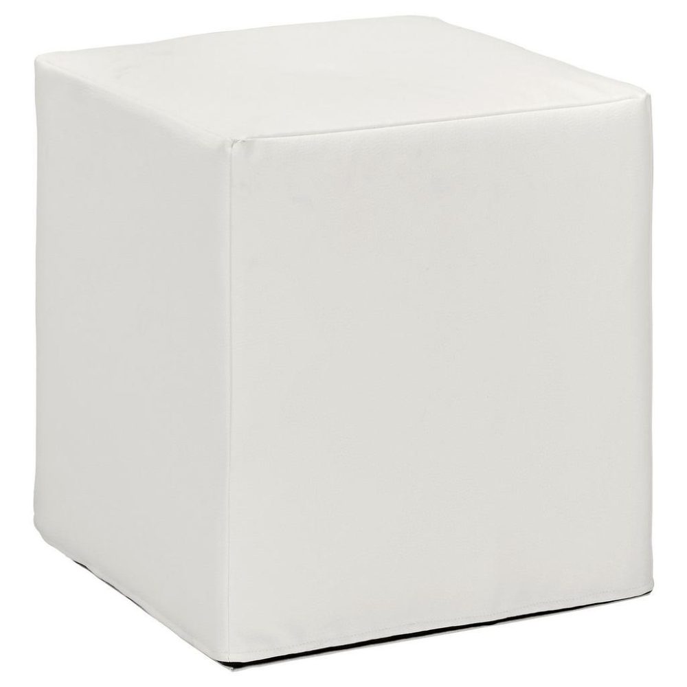 Hocker In Weiss Weiss Textil 