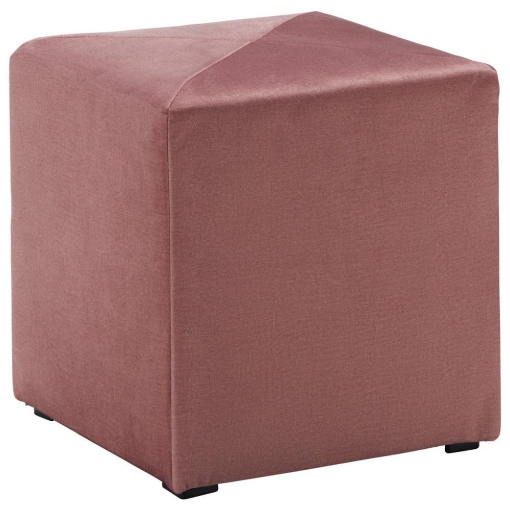 Hocker Aus Samt In Rosa Rosa Textil 