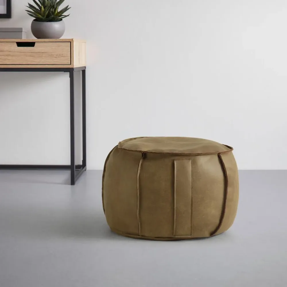 Hocker Falun Ii Grün In Lederlook ? Ca. 60cm Grün Textil 
