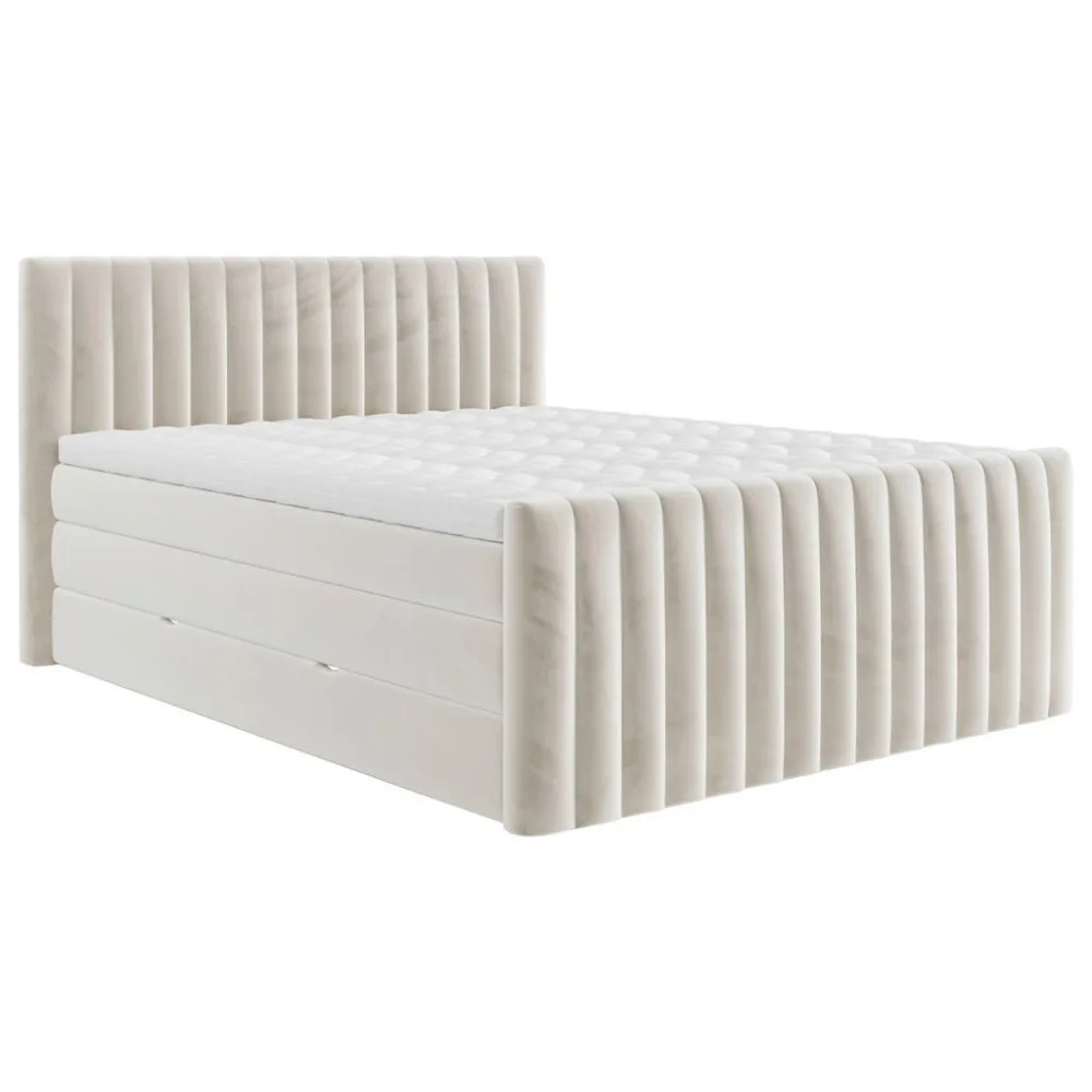 Boxspringbett Simon In Beige Ca. 180x200cm 180/200 cm Beige 