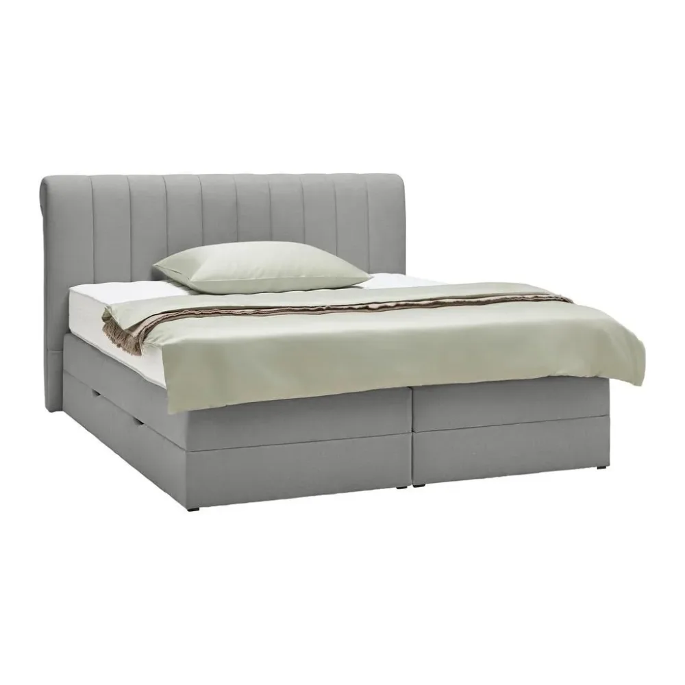 Boxspringbett Belano Dunkelgrau Ca. 160x200cm 160/200 cm Dunkelgrau 